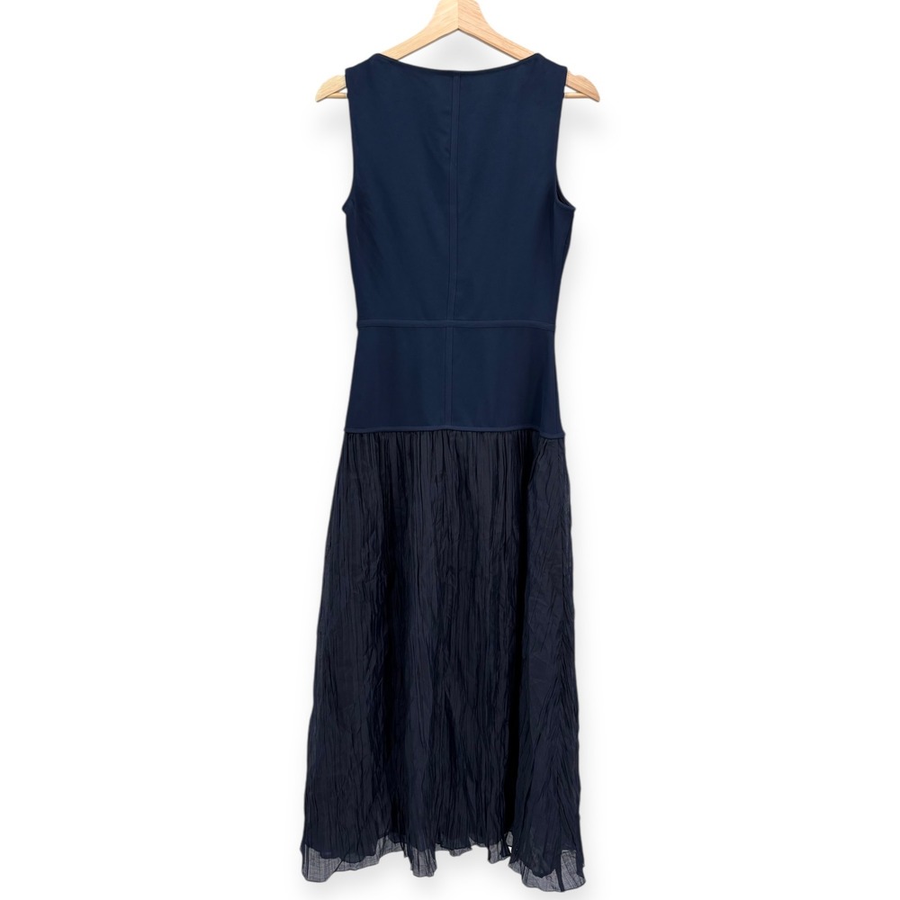 Reformation Cyra Pieced Drop-Waist Maxi Dress Navy Blue - Size 4 - Picture 13 of 16